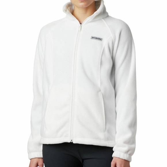 Columbia Women's Benton Springs Full Zip Fleece Jacket Size, M WHITE Like NEW - Picture 9 of 10